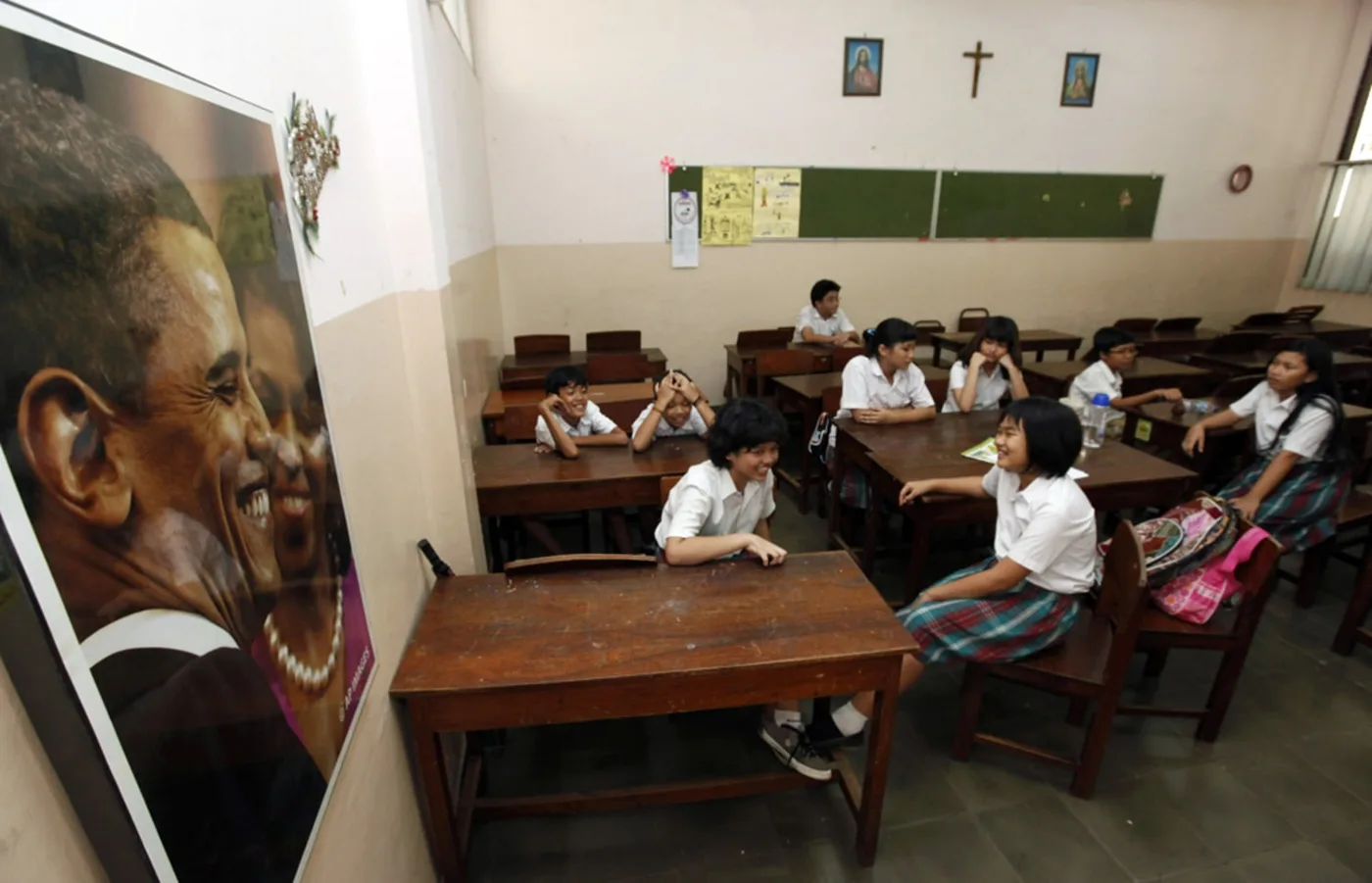 Santo Fransiskus Asisi, the Catholic primary in Menteng Dalam where Obama spent nearly three years.